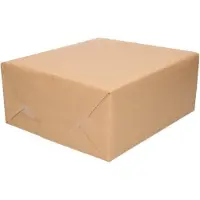 Duni 3x Verjaardag kadopapier bruin 500 x 70 cm kraftpapier - Cadeaupapier