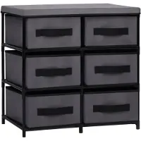 vidaXL Opbergkast met 6 lades 55x29x55 cm staal grijs