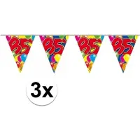 Folat 3x 85 verjaardag slingers 10 meter 10 meter - Vlaggenlijnen