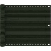 vidaXL Balkonscherm 75x600 cm HDPE donkergroen