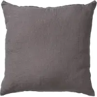 Dutch decor - LINN - Kussenhoes 45x45 cm - 100% linnen - effen kleur - Charcoal Gray - antraciet