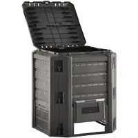 vidaXL Compostbak 380 L zwart