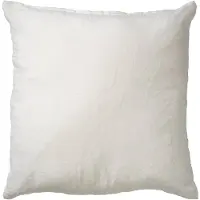 Dutch decor LINN - Kussenhoes 45x45 cm - 100% linnen - effen kleur - Snow White - wit - met rits - zonder binnenkussen