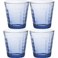 Duralex 4x Drinkglazen/waterglazen blauw Prisme 220 ml - Drinkglazen