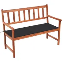 vidaXL Tuinbank met kussen 120 cm massief acaciahout