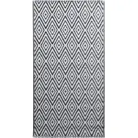 vidaXL Buitenkleed ARAKIL 160x230 cm PP wit en zwart