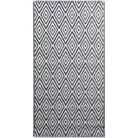 vidaXL Buitenkleed ARAKIL 120x180 cm PP wit en zwart