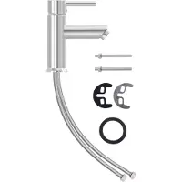 vidaXL Wastafelkraan 130x176 mm verchroomd