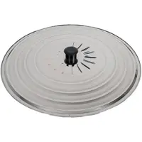 Gerimport Universele spatdeksel/pannendeksel voor pannen - rvs - D36 cm - Kookpannen accessoires - Pannendeksels