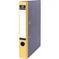 Pergamy Ordner A4 50 mm karton gewolkt geel - 4 stuks