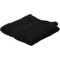 Merkloos Jassz badkamer handdoeken - zwart - 50 x 100 cm - katoen - Badhanddoek