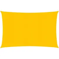 vidaXL Zonnezeil 160 g/m² 3x4 m HDPE geel