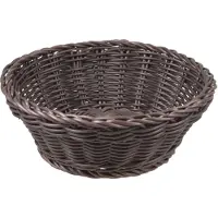 Cosy & Trendy Ronde broodmand/serveermand bruin kunststof D20 x H8 cm - broodmand