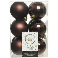 Décoris Kerstballen set | | Ø 6 cm | 12 stuks (Bruin)