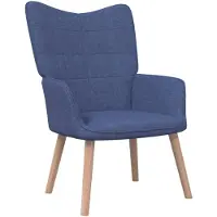 vidaXL Relaxstoel stof blauw