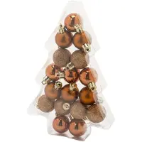 Cosy & Trendy Cos & Trendy Kerstballen - 17 stuks - koper - 3 cm - kunststof - Kerstbal