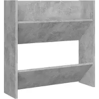 vidaXL Wandschoenenkast 60x18x60 cm spaanplaat betongrijs