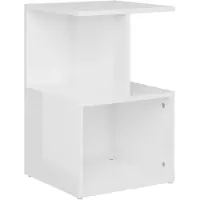 vidaXL Nachtkastje 35x35x55 cm bewerkt hout hoogglans wit