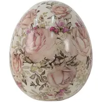 Clayre & Eef Roze Decoratie ei Ø 14*16 cm 6CE1415L