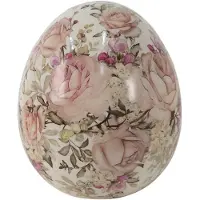 Clayre & Eef Roze Decoratie ei Ø 11*14 cm 6CE1415M