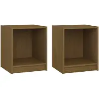 vidaXL Nachtkastjes 2st 35,5x33,5x41,5 cm massief grenenhout