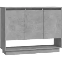 vidaXL Dressoir, betonkleur, 97x31x75 cm, houtvezelplaat