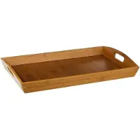 5 Five Dienblad/serveerblad rechthoekig 45 x 29 cm bamboe met handvaten - Dienbladen