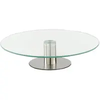 Secret De Gourmet Serveerschaal/taartplateau met roterend glas D30 x 7 cm - Etageres
