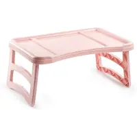 Forte Plastics Ontbijt op bed dienblad/tafeltje 51 x 33 cm in het oud roze - Dienbladen