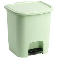 Forte Plastics Kunststof afvalemmers/vuilnisemmers mintgroen 7.5 liter met pedaal - Pedaalemmers