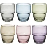 Atmosphera Set van 6x stuks water/sap glazen stapelbaar Rodrig 280 ml van glas - Drinkglazen