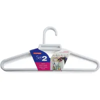 Forte Plastics 10x stuks kunststof kledinghangers in het wit 41 cm - Kledinghangers