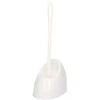 Forte Plastics Witte toiletborstels/wc-borstels met houder kunststof 45 cm - Toiletborstels