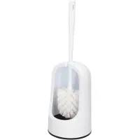 Forte Plastics Plasticforte WC borstel met houder - wit - 40 cm - kunststof - Toiletborstels