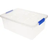 Forte Plastics Plasticforte Opbergbox met deksel - 9 liter - transparant - kunststof - Opbergmanden