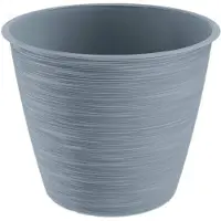 Prosperplast plantenpot/bloempot - kunststof - steengrijs - D20 x H17 cm - Plantenpotten