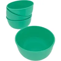 Benza Salade schaaltjes kunststof Kommen - 4-delig - Ø 13 x 6 cm - 400 ml - Groen