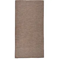 vidaXL Buitenkleed platgeweven 100x200 cm bruin