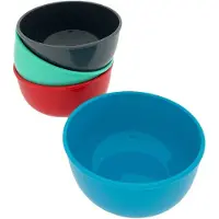 Benza Salade schaaltjes kunststof Kommen - 4-delig - Ø 13 x 6 cm - 400 ml - Multi
