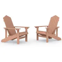 vidaXL Tuinstoelen 2 st Adirondack HDPE bruin