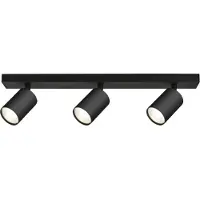 BES LED LED Plafondspot - Brinton Betin - GU10 Fitting - 3-lichts - Rond - Mat Zwart - Kantelbaar - Aluminium