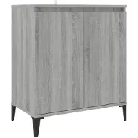 vidaXL Dressoir 60x35x70 cm bewerkt hout grijs sonoma eikenkleurig