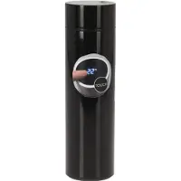 Excellent houseware RVS warmhoud thermofles / isoleerfles voor onderweg metallic zwart 450 ml - Thermosflessen