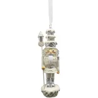 Clayre & Eef Kersthanger Notenkraker 11 cm Beige Kunststof Kerstdecoratie Beige Kerstdecoratie
