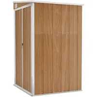 vidaXL Tuinschuur wandmontage 118x100x178 cm staal bruin