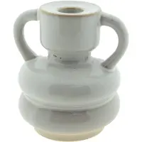 Clayre & Eef Kandelaar 11 cm Beige Porselein Kaarsenstandaard Beige Kaarsenstandaard