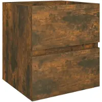 vidaXL Wastafelkast 41x38,5x45 cm bewerkt hout gerookt eikenkleurig