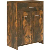 vidaXL Badkamerkast 60x33x80 cm bewerkt hout gerookt eikenkleurig