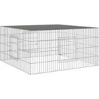 vidaXL Konijnenkooi 110x110x55 cm gegalvaniseerd ijzer