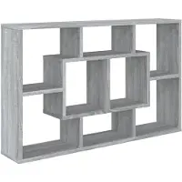 vidaXL Wandschap 85x16x52,5 cm bewerkt hout grijs sonoma eikenkleur